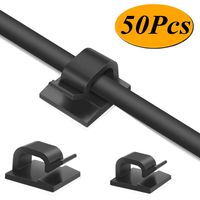 50pcs Adhesive Cable Clips, Wire Clips,Car Cable Organizer,Cable Holder,Cable Wire Management,Cable Holder for Car,Office and Home（Included S Size and Large Size Cable Clips) ...