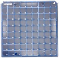 Simport Cryostore T314-581B Series 581 Polycarbonate Storage Box for 3ml to 5 ml Cryogenic Tubes, Blue (Case of 10) by Simport Scientific