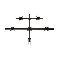 NavePoint Penta LCD Monitor Desk Mount Stand Heavy Duty Adjustable 5 Screens Upto 24-Inches Black