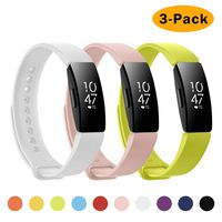 NANW Bands Compatible with Fitbit Inspire HR Bands/Fitbit Inspire Band, 3-Pack Adjustable Soft Silicone Inspire Straps for Women Men Sports Replacement Accessories Bands for Inspire/Inspire HR, Larg