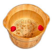 Foot Bath Tub ，Cypress Wood Foot Bucket，Acupuncture Point Massage， Household Insulation Steamed Foot Artifact，Foot Spa Wooden Tub (Size : B)