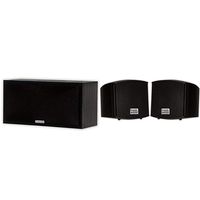 Acoustic Audio PSC-32 Center Channel Speaker 125 Watt 2-Way Home Theater Audio & Audio AA321B Mountable Indoor Speakers 400 Watts Black Bookshelf Pair