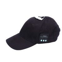 Jiecikou Bluetooth Baseball Cap Wireless Summer Hats Men Women Fasion Caps Hands Free Microphone Stereo Wireless Headphone for Women Black