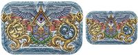 Eclipse Element Design Handy Durable Metal Rolling Tray 2 Size Bundle, RollTrayELEMENT