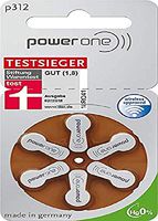 Power One Zinc p312 hearing aid battery,60 pcs pack