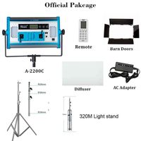 Yidoblo Dimmable RGBW180W LED Video Light : 2800-9900K CRI 96+ LED Panel Remote,Smartphone APP, Light Stand for YouTube Studio Photography, Video Shooting (A-2200C with light stand)