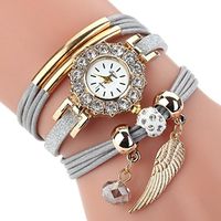 BEUU Women's Lady's Girl's Fashion Wrist Bracelet Watch with Genuine Leather Band Gift
