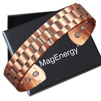 Mens Copper Bracelet 99.9% Pure Copper Magnetic Bracelet with 6 Powerful Magnets for Effective Joint Pain Relief, Arthritis, RSI, Carpal Tunnel