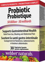 Webber Naturals Probiotic 50 Billion, 30 Vegetarian Capsules