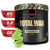 Redcon1 Total War - Pre Workout, 30 Servings, Boost Energy, Increase Endurance and Focus, Beta-Alanine, Caffeine (Green Apple)