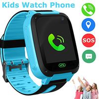 Kids Smart Watch -[SIM Card Include] Smart Phone Watch for 3-12 Year Old Boys Girls with GPS Locator 1.5'' HD Touch Screen Fitness Tracker SOS Camera Game Flashlight Alarm Clock Holiday Birthday Gift
