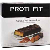 Proti Fit Protein Bar - Caramel Nut Protein Bar - 15g - Low Carb - Low Calories 170- Weight Loss Snack Bar for Healthy Diets, Hunger Control, Appetite Suppressant,7 Count (1.7 OZ NET Weight 11.6 OZ)