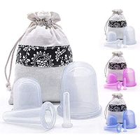 5pcs Anti Cellulite Cup Cellulite Remover Massager, Cupping Therapy Sets by STUNICK, 4 Anti Cellulite Body Vacuum Cups, Silicone Facial Cup + Massage Roller (Color : Transparent)