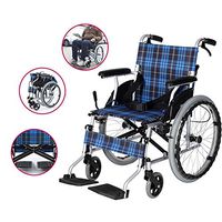 Wheelchair Medical Equipment Self Propelled, Lightweight Aluminium Alloy Folding Frame，Compact Travel Wide for Adults Elderly