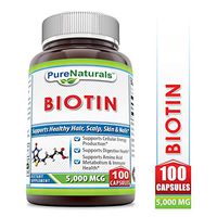 Pure Naturals Biotin 5000 Mcg, Capsules (100) Supports Cellulose Energy Production*Supports Digestive Health*Supports Amino Acid* Metabolism &Immune Health*