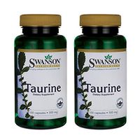 Swanson Amino Acid Taurine 500 Milligrams 100 Capsules (2 Pack)