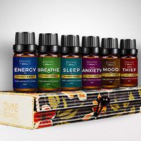 USA Aromatherapy Essential Oil Immunity Blend Set of top 6 Pure Therapeutic Grade Oils 10 ml Synergy Blends - Breathe Easy - Sleep Well - Relieve Anxiety - Uplift Mood - Energy Zen - Thief Protection
