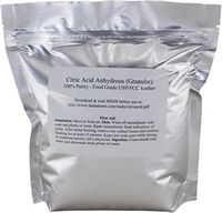 Duda Energy 1caf Pure Citric Acid Food Grade FCC/USP Anhydrous Fine Granular May be Used in Organic Products, 1 lb.
