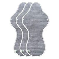 think ECO [Premium Navy 3p] Organic Reusable Cotton Pads, Menstrual Pads, Sanitary Napkins, Premium Line Dot Navy Pattern, 3 Pads (PDN Night Pad Plus)