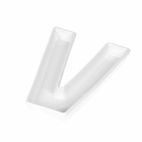 Coffeezone Ceramic LOVE Letter Candy Dish & Plates for Nuts Ideas, Wedding Gift and Decoration (Letter V)