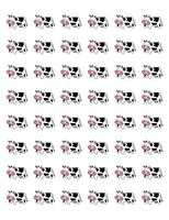 Cute Cow Decal - 48 Cute Cow!!! Envelope Seals Labels Stickers 1.2" Round