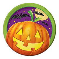 Club Pack of 96 Pumpkin Shine Disposable Paper Lunch Plates 7"