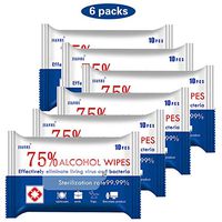 Flushable Wipes(6 Packs, 60 Pcs), Large Wet Wipes(8"x6"), Soft Cleaning Wipes for All-Purpose Cleaning, Hand Wipes Bulk