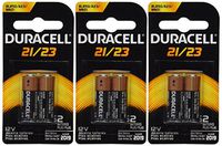 Duracell 6 (3x2) Duralock MN21B2PK Watch/Electronic/Keyless Entry Batteries, 12V Alkaline