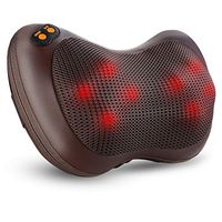 Shiatsu Neck Back Massager Kneading Massage Pillow with Heat for Back, Neck, Lower Back and Shoulder, Massager with 8 Heated Rollers for Stress Relax at Home Office and Car Chair,Adjustable Speeds