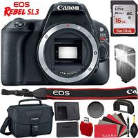 Canon EOS Rebel SL3 DSLR Camera (Black) (Body Only) - 24.1 MegaPixels - 4K Video - Bundle