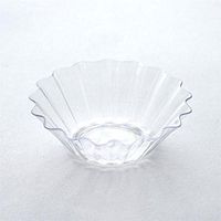 BalsaCircle 125 pcs 1.5 oz Clear Plastic Seashell Bowls - Disposable Wedding Party Catering Tableware