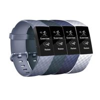 Molitececool Classic Bands for Fitbit Charge 3/Charge 3SE-4Pack Adjustable Sport Replacement Watch Strap for Men Women Small