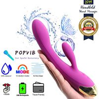 LED Comfy Dual Motor Personal Electric Massager, Cordless Handheld Multiple Quiet Mode USB Rechargeable Powerful Waterproof Better Gift for Therapeutic Muscle Body Aches Recovery (Mysterious Purple)
