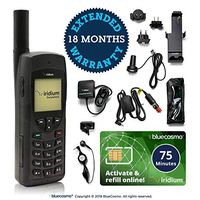 BlueCosmo Iridium 9555 Satellite Phone & 75 Minute 30 Day Global Prepaid SIM Card - Voice, SMS Text Messaging - Rollover - Online Activation - 24/7