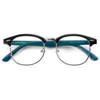 Cyxus Blue Light UV Blocking Computer Glasses Women Men, Anti Eye Strain Eyewear (M, 8056T54,Blue Black)