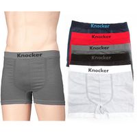 6 Pk Mens Seamless Boxers Briefs Underwear Athletic Underpants Knocker One Size