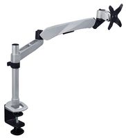 Mount-It! MI-35116S Single Articulating, Height Adjustable, Rotating, Swiveling Arm Desk Mount for Samsung, LG, Vizio, TCL, Sharp, Sony, Element, Insignia, LCD, LED, Computer Monitor Screens, Max 30 Inch Screen Size, VESA 75x75 and 100x100, Silver