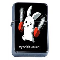 Chainsaw Animal Flip Top Dual Torch Em1 Smoking Cigarette Silver Refillable Dual Flame