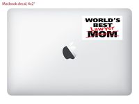 Vinyl Decal Sticker Skin Print/World's Best Mom Crossed Out Red Scribbled Out Write Lawyer for Square 4x2 MacBook Laptop
