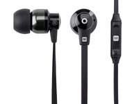 Monoprice Hi-Fi Reflective Sound Technology Earbuds Headphones - Black/Carbonite with in-Line Controller and Microphone Compatible with iPhone