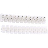 COMOK Dual Row 12 Position Barrier Block Terminal Strip Cable Connector 60A 2Pcs