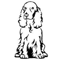 Cocker Spaniel Dog Car Body Window Sticker PET Decal Styling Truck Decoration - Black