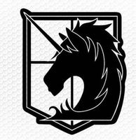 Attack on Titan SNK Anime Military Police Seal Car Window Wall Macbook Notebook Laptop Vinyl Decal