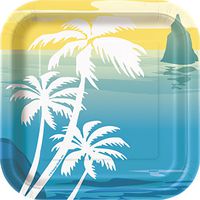 Square Endless Summer Dessert Plates, 10ct