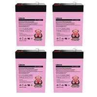 Charity Battery 6V 4.5AH General 00648 Sealed Non-Spillable Emergency Light Batteries Wka6-5F - 4 Pack