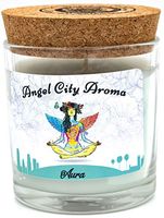 Angel City Aroma Aura - Lotus Scented Candle,Original Los Angeles Farmers Market Aromatherapy Candles,6.3 oz,Soy Vegetable Wax,Ideal for Bath and Body Relaxation,Stress Relief, Cork for Freshness
