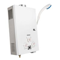 Denshine Portable LPG Propane Gas 6L Hot Water Heater - with 1 Shower Kit