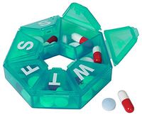 Weekly 7-Sided Pill Planner - (Green)