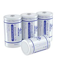 MELASTA C Size Rechargeable Batteries, 4-Pack 4000mAh 1.2V Low Self Discharge NiMH C Battery for Clocks Remotes & Low Power Devices