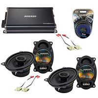 Compatible with GMC Sierra 1988-1994 Factory Speaker Replacement Harmony (2) R46 & CXA300.4 Amp (Renewed)